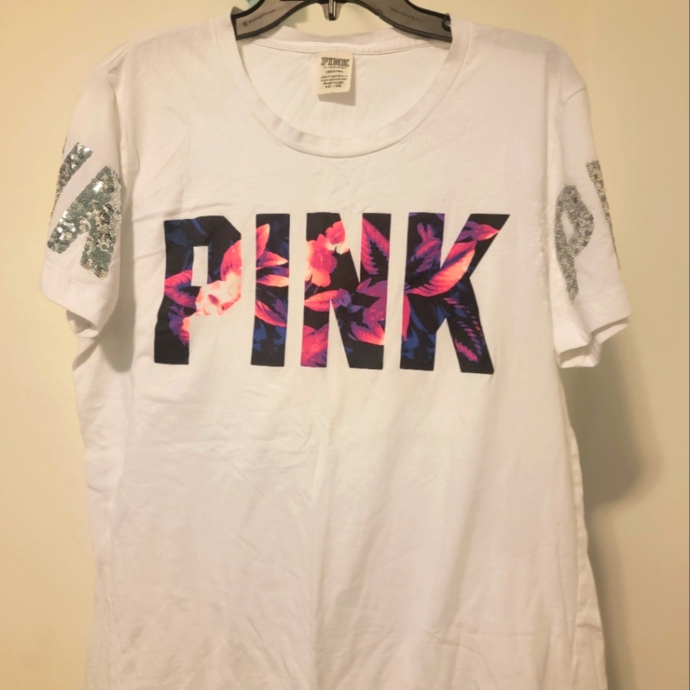 Pink tee with sequins